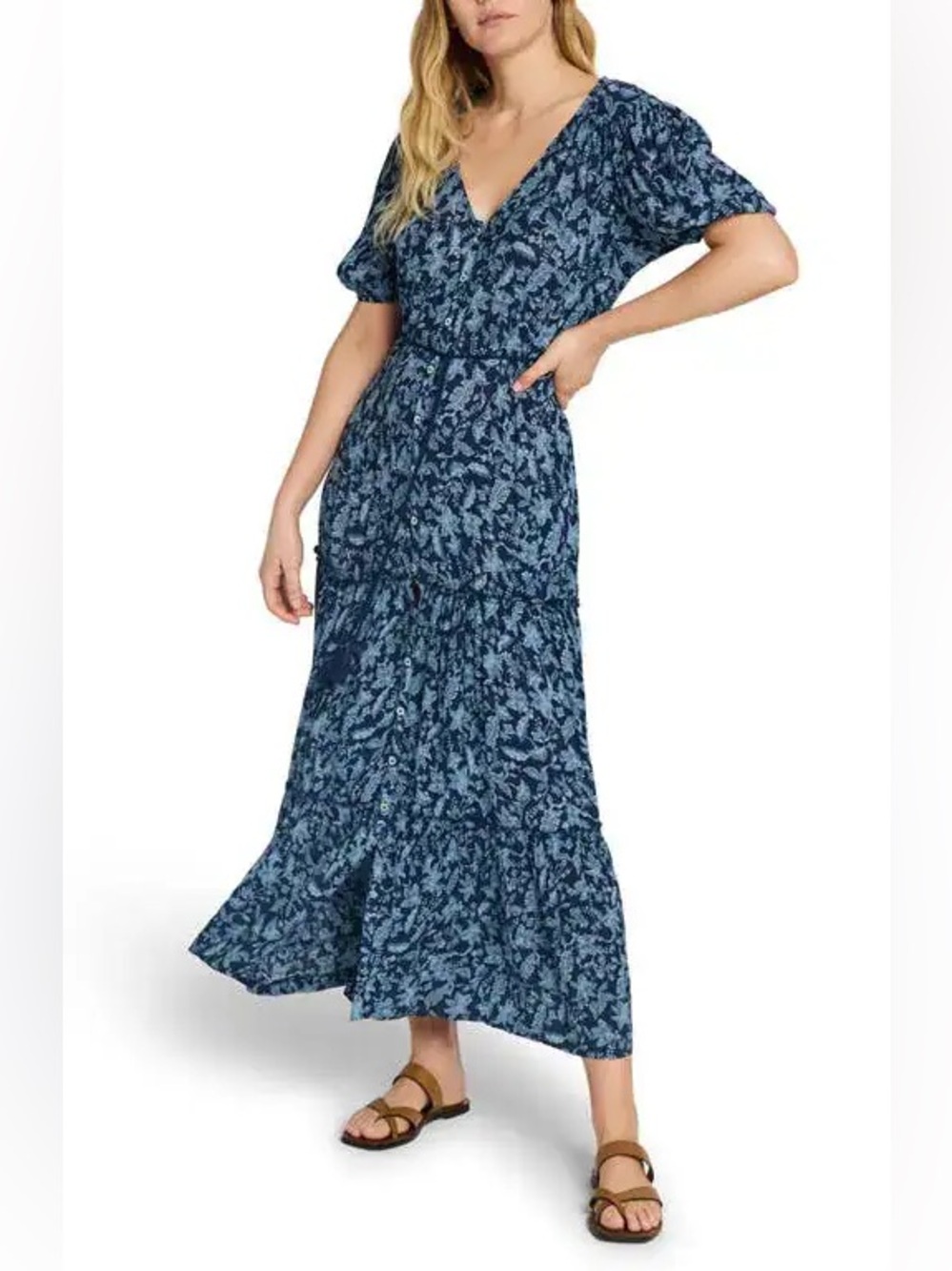 Faherty women’s Orinda Floral Button-Front Maxi Dress size S - Picture 16 of 16